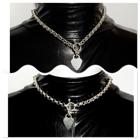 Heart Tag .925 Choker Collarš“SALE - Picture 2 of 4